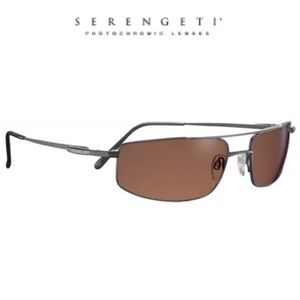 Serengeti Men’s (UNISEX )Sunglasses Silver Frame with Brown Lenses
